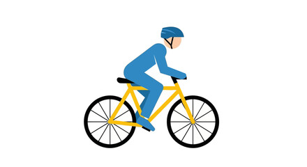 Fototapeta premium A person riding a bicycle outdoors.