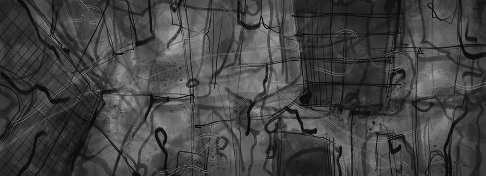 Abstract image for printing - digital painting. The picture is painted by hand on a tablet.