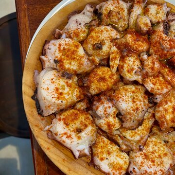octopus in restaurant