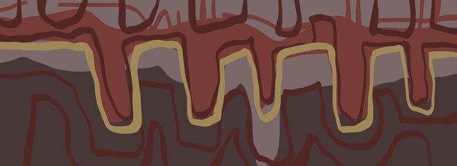 Abstract image for printing - digital painting. The picture is painted by hand on a tablet. © neurostructure
