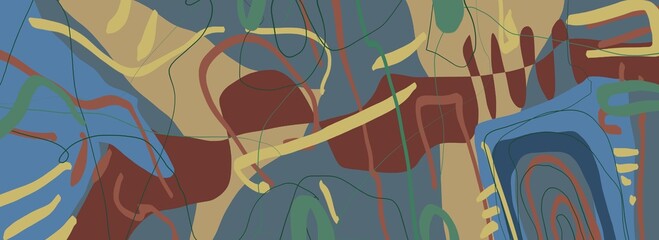 Abstract image for printing - digital painting. The picture is painted by hand on a tablet. © neurostructure