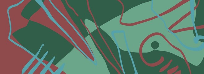 Abstract image for printing - digital painting. The picture is painted by hand on a tablet. © neurostructure