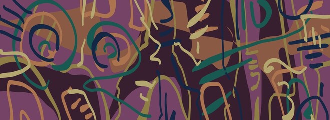 Abstract image for printing - digital painting. The picture is painted by hand on a tablet. © neurostructure