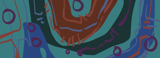 Abstract image for printing - digital painting. The picture is painted by hand on a tablet. © neurostructure