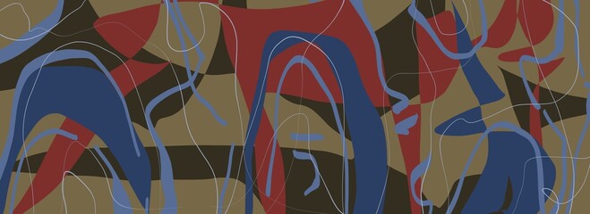 Abstract image for printing - digital painting. The picture is painted by hand on a tablet. © neurostructure