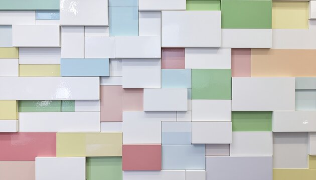Abstract 3D background with multi colored rectangular blocks.