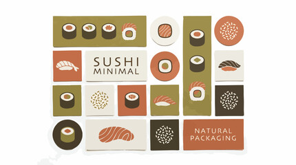 Variety of sushi rolls and pieces 3. © riyanto