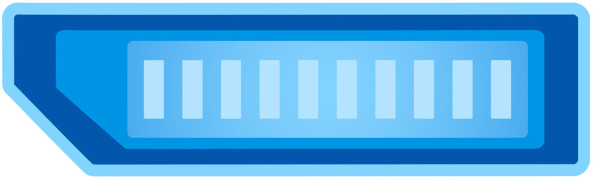 Blue DisplayPort Connector Icon Vector Illustration