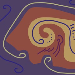 Abstract image for printing - digital painting. The picture is painted by hand on a tablet. © neurostructure
