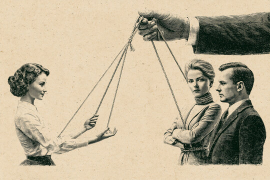 Exploration of control and manipulation in a creative collage sketch