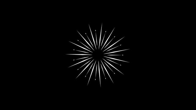 A clean and modern 2D animation showcasing a minimalist white circle blast effect. Ideal visual element or transition for minimalist motion design
