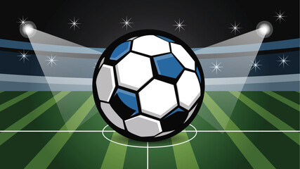 soccer ball on the field with lights and spotlights © Sheikh Hasinur Rahma
