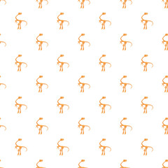 Dinosaur bone fossils repeat across a white paleontology themed seamless pattern © nsit0108