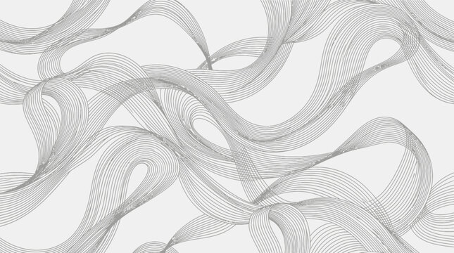 An icon pack illustration of abstract lines forming waves on a white background.
