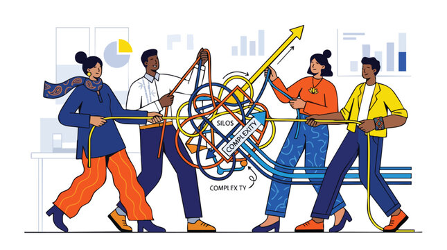 Strategic Diverse Team Untangling Corporate Silos and Simplifying Business Complexity for Operational Growth