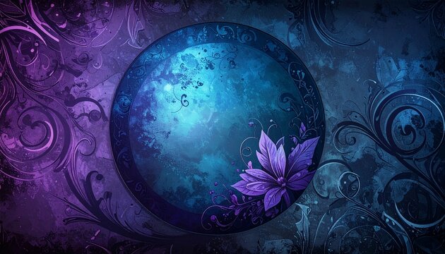 blue floral background