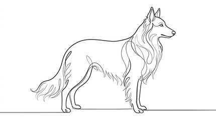Naklejka premium Elegant Long Haired Dog Vector Set with Realistic Canine Pet Illustration Designs for Animal and Veterinary Projects