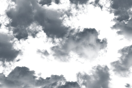 Dramatic black storm clouds with dense graphite fog texture in sky