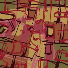 Abstract image for printing - digital painting. The picture is painted by hand on a tablet. © neurostructure