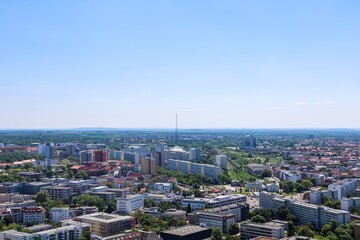 Naklejka premium Leipzig Germany city aerial view urban landscape