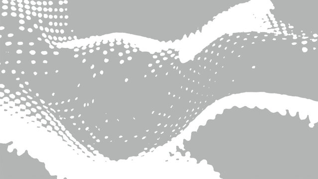 Abstract grey and white dotted halftone wave pattern design element creative graphic resource