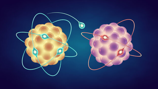 Antioxidant neutralizing a free radical atom by donating an electron. Cellular defense mechanisms concept