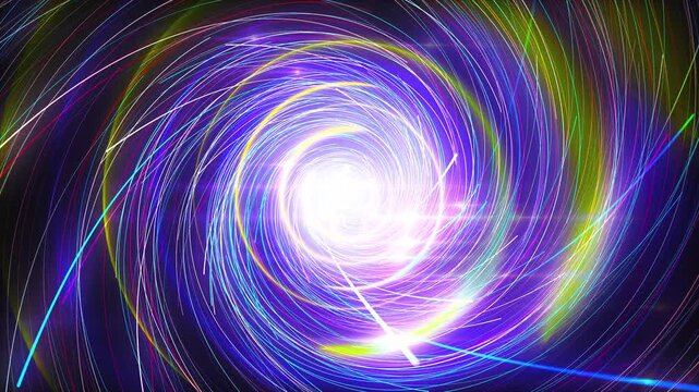 Chaotic fractal lights. Computer generated render