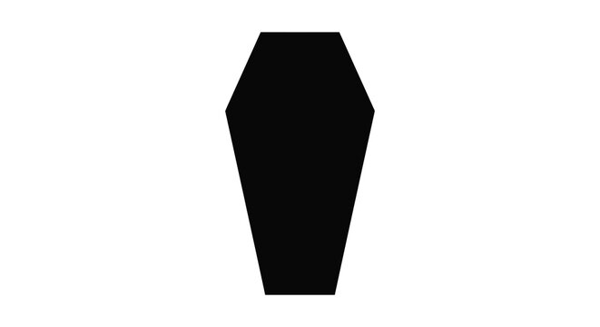 Coffin Shape In Black Silhouette casket burial
