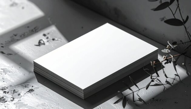 Blank paper stack