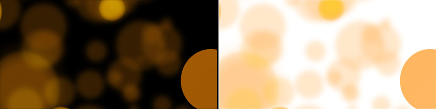 Large glowing orange bokeh orbs with soft blur effects for cinematic lighting design on transparent backdrop.