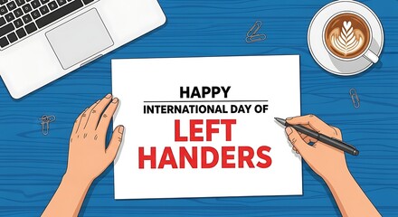 Top view of a left handed person writing on white paper