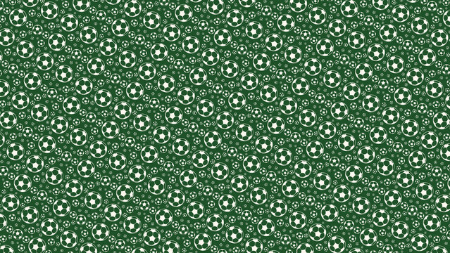 Classic grass green soccer ball seamless pattern