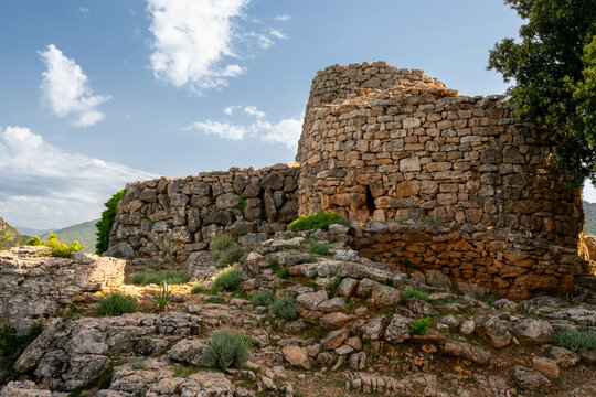 Ancient Nuraghe Serbissi archaeological site, prehistoric stone tower of Nuragic civilization, Osini, Sardinia, Italy