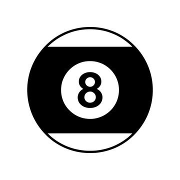 Minimal pool ball icon with clean circular shape and number detail. Modern flat SVG design ideal for billiards, sports apps, gaming, and recreation visuals.