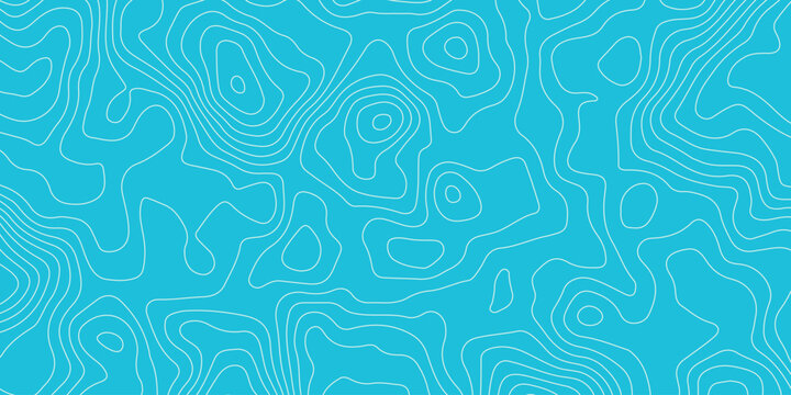 Blue seamless vector pattern featuring abstract floral elements and geometric water waves for modern wallpaper design.