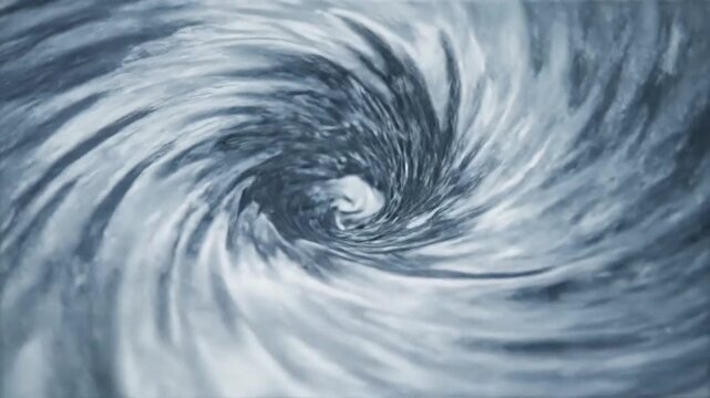 Swirling Water Vortex Creating Mesmerizing Pattern in Blue Ocean
