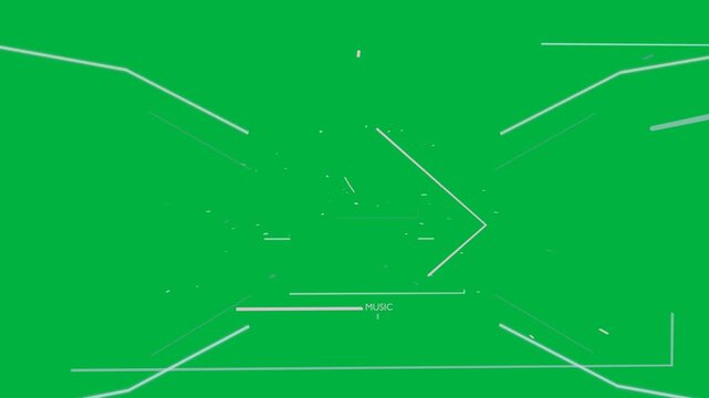Neon lines pulling inward, shapes assembling, particles bursting, visualizing music, transparent bg