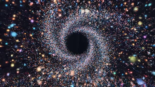Colorful fireworks exploding in night sky perfect for UI/UX elements and digital motion graphics