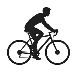 Naklejka premium PNG Cyclist silhouette riding bicycle.