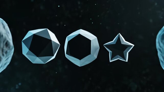 Glowing blue sphere in space perfect for UI/UX elements and digital motion graphics