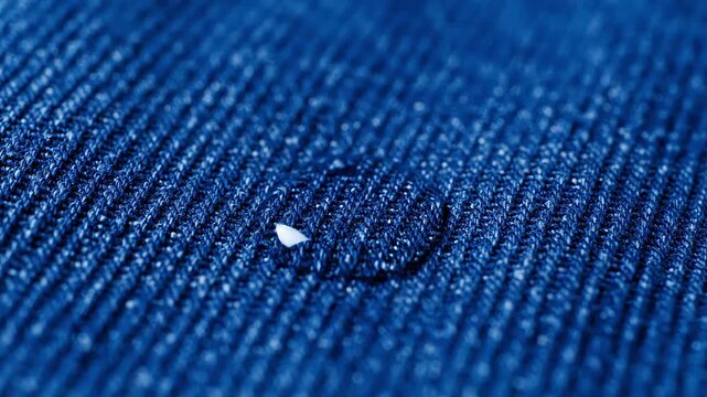 Blue Denim Fabric Texture Closeup