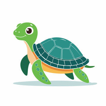 Cute Cartoon Turtle Illustration