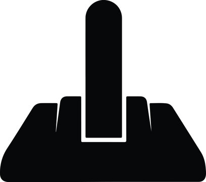 Silhouette design middle finger hand gesture symbol vector