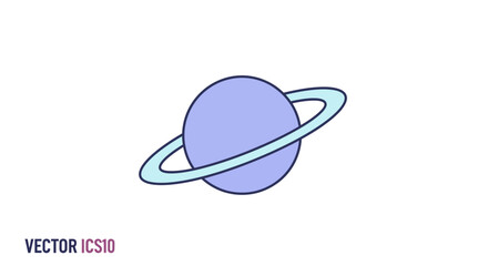 Saturn Planet with Ring System. © Gagah