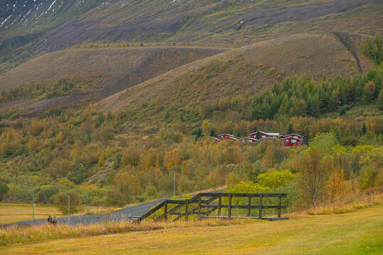 the beautiful landscape of Fnjoskardalur in north Iceland