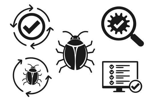 Bug scanning and checking process icons