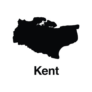 Kent ceremonial county map silhouette icon