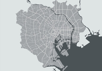 Map of Tokyo city © ad_hominem