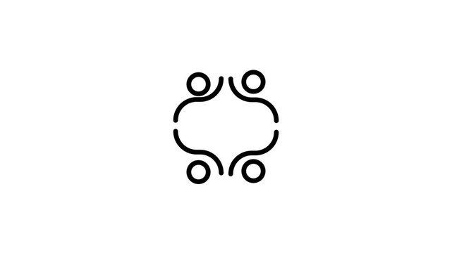 Team Collaboration icon looping animation
