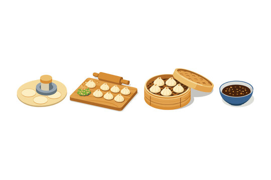 Making delicious dumplings from scratch, from dough to steaming basket